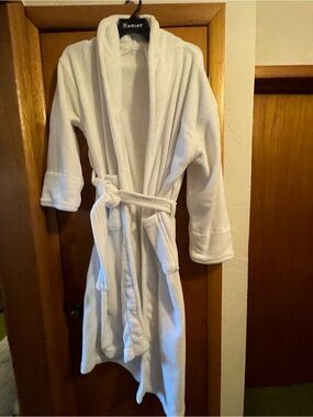 Boca Terry Robe Womens One Size White Microfiber  Belted